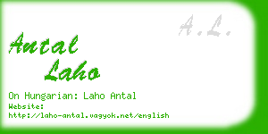 antal laho business card